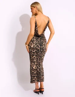 Sale High Neck Cowl Back Maxi Dress Dresses