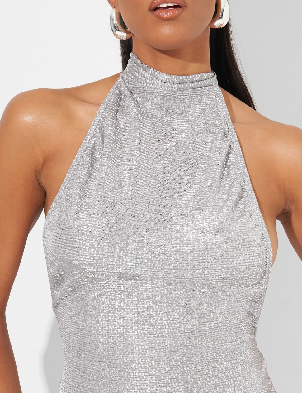 Shop High Neck Mini Dress in Dresses