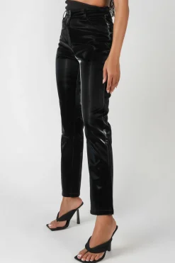 Discount High Shine Vinyl Straight Leg Trousers Sculpt & Leisure | Kaiia The Label