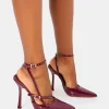 Online Idol Patent Buckle Strappy Detail Stiletto Court High Heels Back In Stock | Court Heels