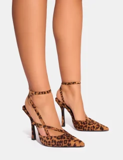 Sale Idol Buckle Strappy Detail Stiletto Pointed to Court High Heels Court Heels | High Heels
