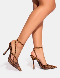 Sale Idol Buckle Strappy Detail Stiletto Pointed to Court High Heels Court Heels | High Heels