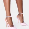 Fashion Idol Patent Buckle Strappy Detail Stiletto Court High Heels Court Heels | Pink Heels