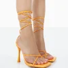 Sale Imogen Croc Square Toe Strappy Lace Up Heels Square Toe Heels | Lace Up Heels