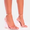 Sale Inka Perspex Round Toe Flat Block Heels Barely There Heels | Block Heels
