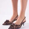 Best Sale Iris Bow Detail Satin Sling Back Kitten Heel Court Shoes Bow Heels | Kitten Heels