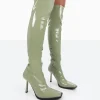 Cheap Jenine Patent Over The Knee Stiletto Heeled Boots High Heels | Heeled Boots
