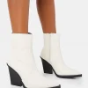 Outlet Jessie Pu Western Black Contrast Sole Block Heeled Ankle Boots Western Boots | Ankle Boots