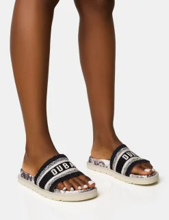 Cheap Jet Set Dubai Embroidered Sandals Flats