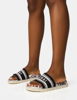 Cheap Jet Set Dubai Embroidered Sandals Flats