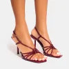 Best Sale Jiniso Knot Front Strappy Heels Mid Heels | Mid Heels