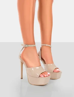 Best Just Kidding Patent Platform High Heels 6" Heels | Platform Heels