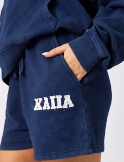 Best Sale Kaiia Applique Logo Sweat Shorts Denim Sculpt & Leisure | Kaiia The Label