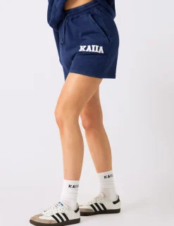Best Sale Kaiia Applique Logo Sweat Shorts Denim Sculpt & Leisure | Kaiia The Label