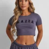 Fashion Kaiia Baby Tee Dark Sculpt & Leisure | Kaiia The Label