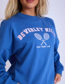 Cheap Kaiia Beverly Hills Tennis Oversized Sweatshirt & Baby Pink Tracksuits | Tracksuits