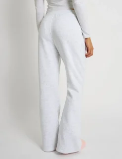 Outlet Kaiia Bow Detail Cross Over Waistband Joggers Light Grey Marl Sculpt & Leisure | Kaiia The Label
