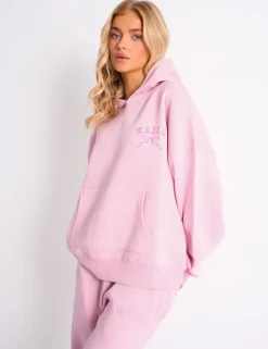 Best Kaiia Bow Embroidered Oversized Hoodie Baby Pink Sculpt & Leisure | Kaiia The Label