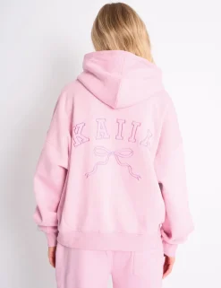 Best Kaiia Bow Embroidered Oversized Hoodie Baby Pink Sculpt & Leisure | Kaiia The Label