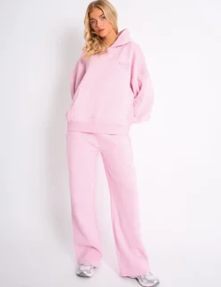 Best Kaiia Bow Embroidered Oversized Hoodie Baby Pink Sculpt & Leisure | Kaiia The Label