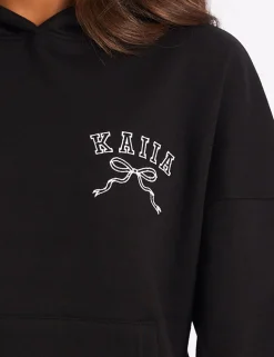 Flash Sale Kaiia Bow Embroidered Oversized Hoodie & White Sculpt & Leisure | Kaiia The Label