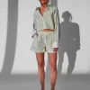 Flash Sale Kaiia Boxer Shorts Co-ord Stripe Sculpt & Leisure | Kaiia The Label