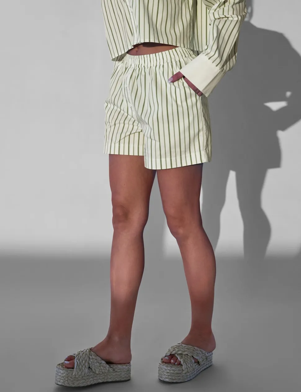Flash Sale Kaiia Boxer Shorts Co-ord Stripe Sculpt & Leisure | Kaiia The Label