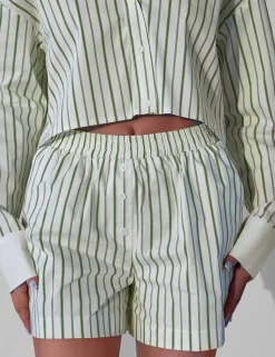 Flash Sale Kaiia Boxer Shorts Co-ord Stripe Sculpt & Leisure | Kaiia The Label