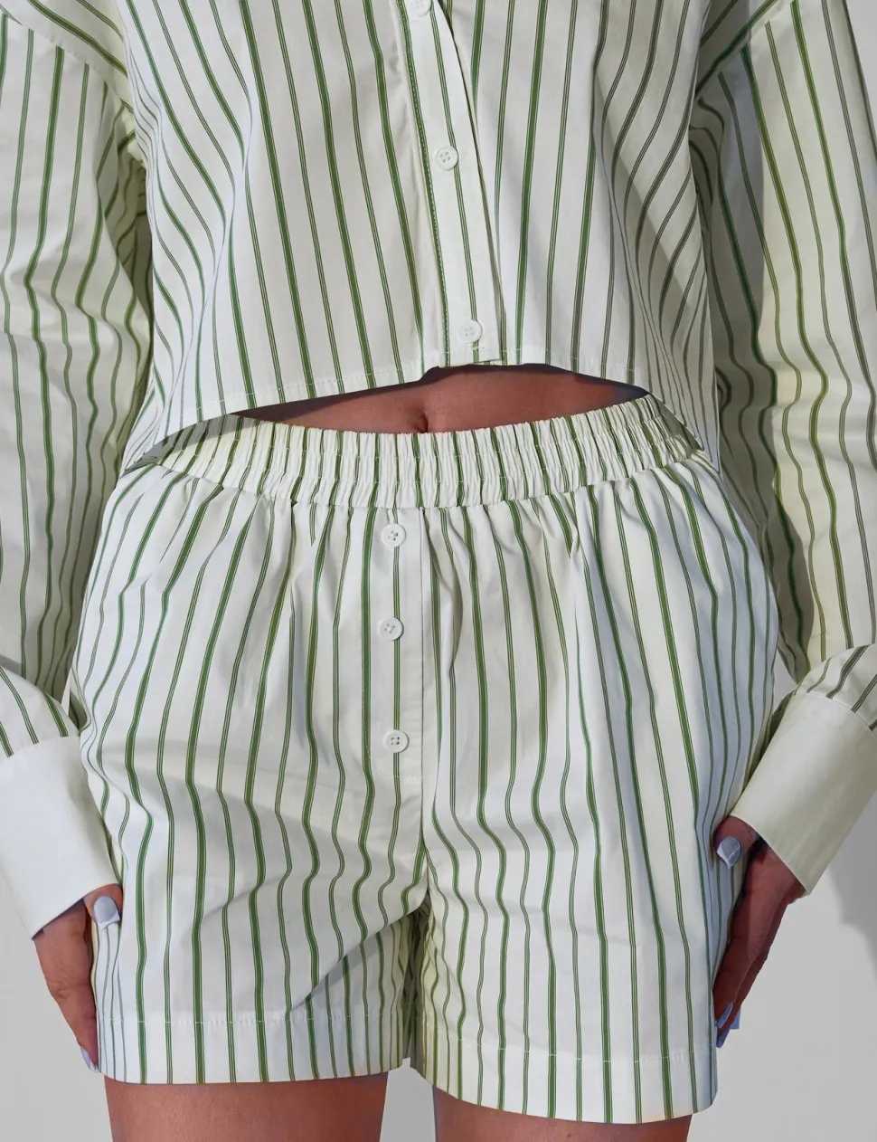 Flash Sale Kaiia Boxer Shorts Co-ord Stripe Sculpt & Leisure | Kaiia The Label