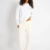 Shop Kaiia Bubble Wide Leg Joggers Off White & Rainbow Sculpt & Leisure | Kaiia The Label
