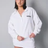 Sale Kaiia Button Up Collar Sweatshirt Sculpt & Leisure | Kaiia The Label