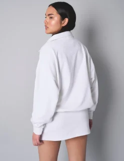 Sale Kaiia Button Up Collar Sweatshirt Sculpt & Leisure | Kaiia The Label