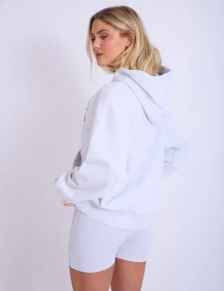 Clearance Kaiia California Oversized Hoodie Light Grey Marl Sculpt & Leisure | Kaiia The Label