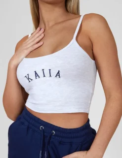 Sale Kaiia Cami Logo Top In Marl Tracksuits | Tracksuits