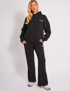 Cheap Kaiia Cherry Bow Graphic Oversized Hoodie Black & Pink Sculpt & Leisure | Kaiia The Label
