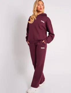 Outlet Kaiia Cherry Graphic Oversized Hoodie Plum & Pink Sculpt & Leisure | Kaiia The Label