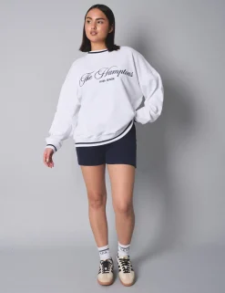 Clearance Kaiia Contrast Binding Hamptons Oversized Sweatshirt Sculpt & Leisure | Kaiia The Label