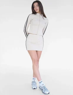 Online Kaiia Contrast Panel Ribbed Mini Skirt & Black Sculpt & Leisure | Kaiia The Label