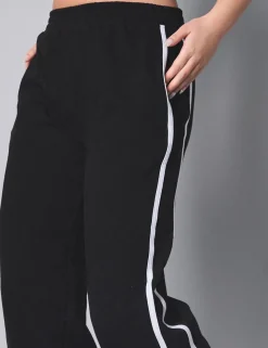 Cheap Kaiia Contrast Stripe Baggy Wide Leg Sweat Pants Black Sculpt & Leisure | Kaiia The Label