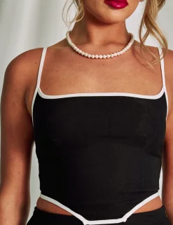 Discount Kaiia Contrast Trim Cami Top Co-ord Sculpt & Leisure | Kaiia The Label