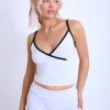 Discount Kaiia Contrast Trim Wrap Top Light Grey Marl & Black Sculpt & Leisure | Kaiia The Label