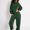 Discount Kaiia Cuffed Joggers Forest Green Sculpt & Leisure | Kaiia The Label