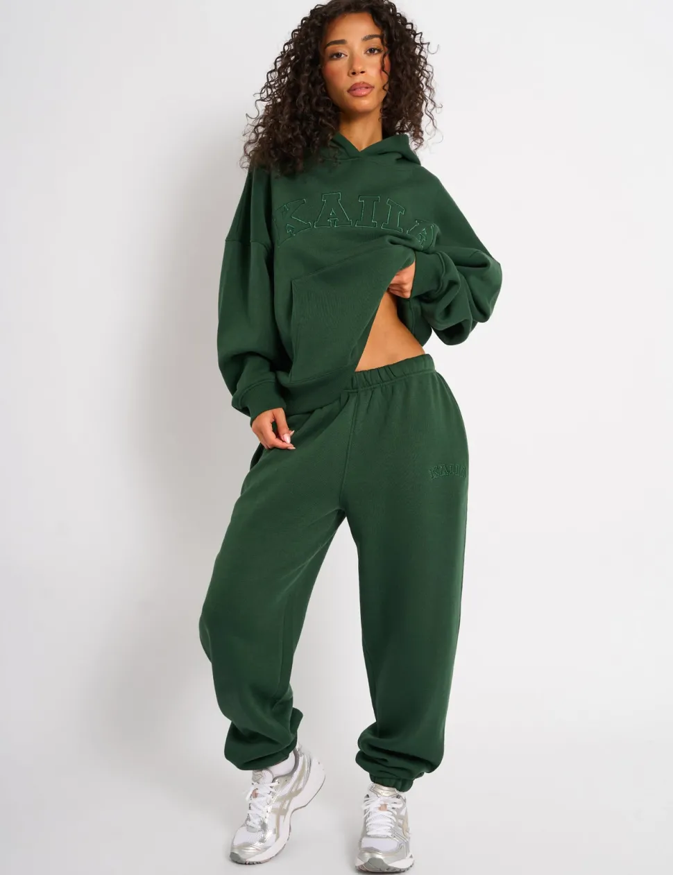 Discount Kaiia Cuffed Joggers Forest Green Sculpt & Leisure | Kaiia The Label
