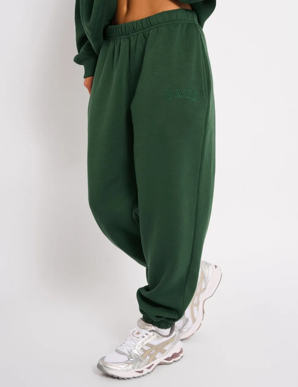 Discount Kaiia Cuffed Joggers Forest Green Sculpt & Leisure | Kaiia The Label