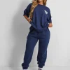 Shop Kaiia Design Bubble Logo Cuffed Joggers Navy Sculpt & Leisure | Kaiia The Label