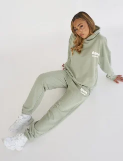 Clearance Kaiia Design Bubble Logo Cuffed Joggers Green Sculpt & Leisure | Kaiia The Label