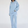Cheap Kaiia Design Bubble Logo Wide Leg Sweat Pants Baby Blue Sculpt & Leisure | Kaiia The Label