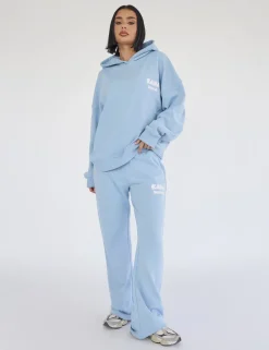 Cheap Kaiia Design Bubble Logo Wide Leg Sweat Pants Baby Blue Sculpt & Leisure | Kaiia The Label