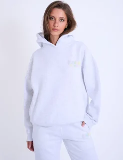 Flash Sale Kaiia Design Bubble Logo Oversized Hoodie in Light Grey Marl & Rainbow Sweatshirt & Hoodies | Hoodies & Sweatshirts