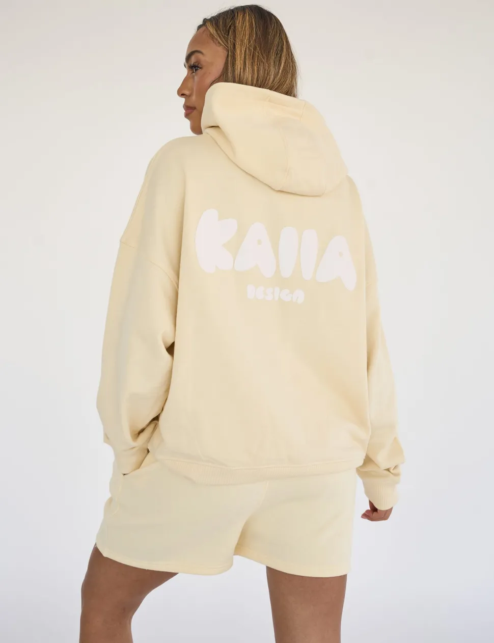 Discount Kaiia Design Bubble Logo Oversized Hoodie Lemon Sculpt & Leisure | Kaiia The Label